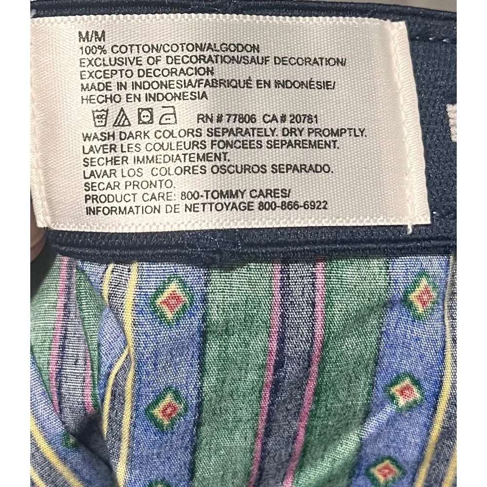 Tommy Hilfiger Mens Green Striped Patterned Cotton Boxer Shorts Medium NEW